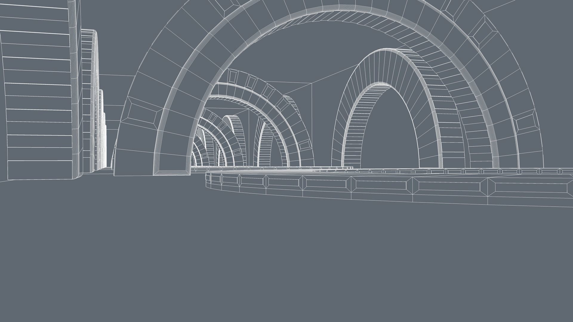 Sci Fi Tunnel 3D model_9