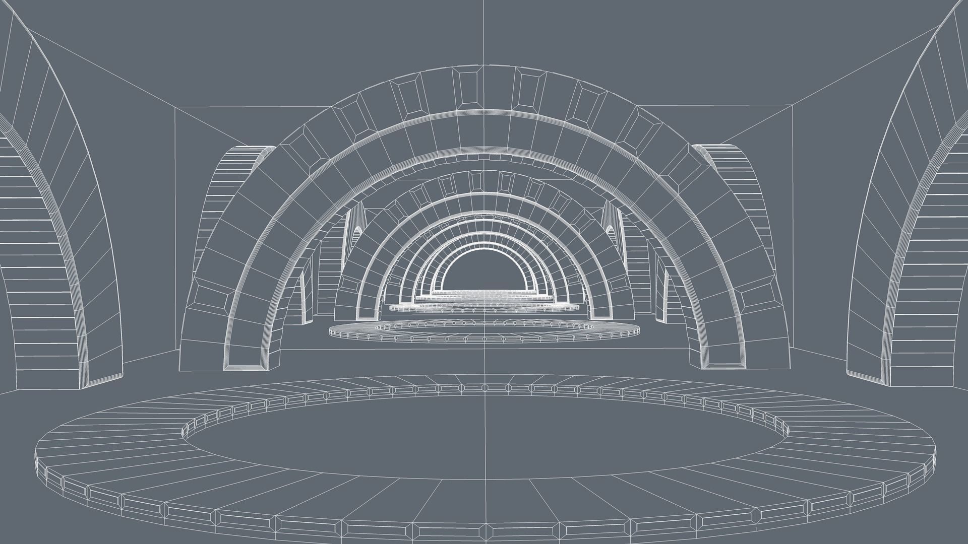 Sci Fi Tunnel 3D model_6