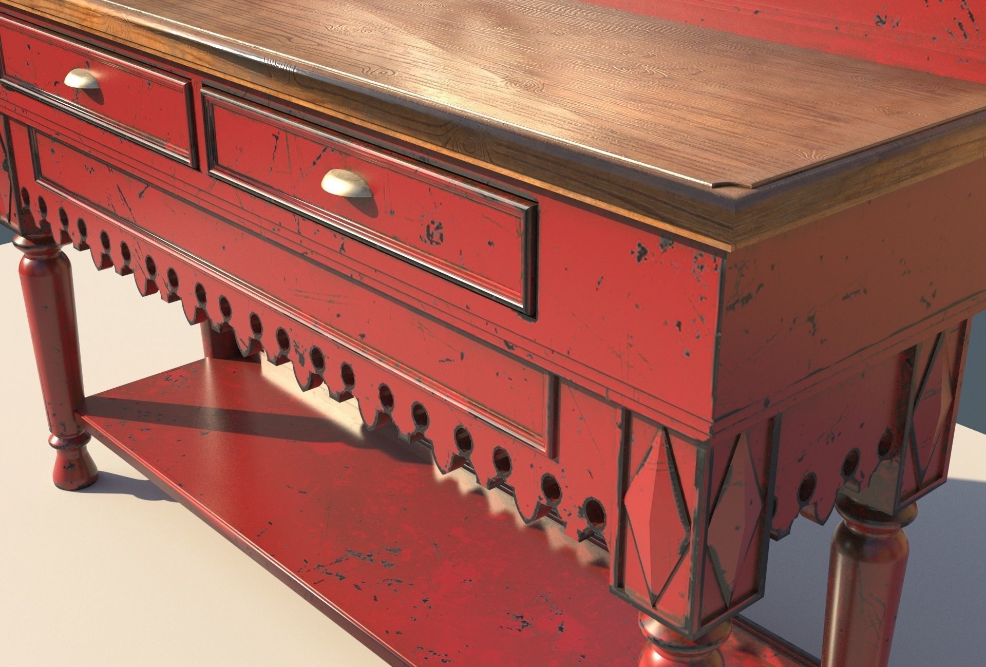 Console table 3D model_11