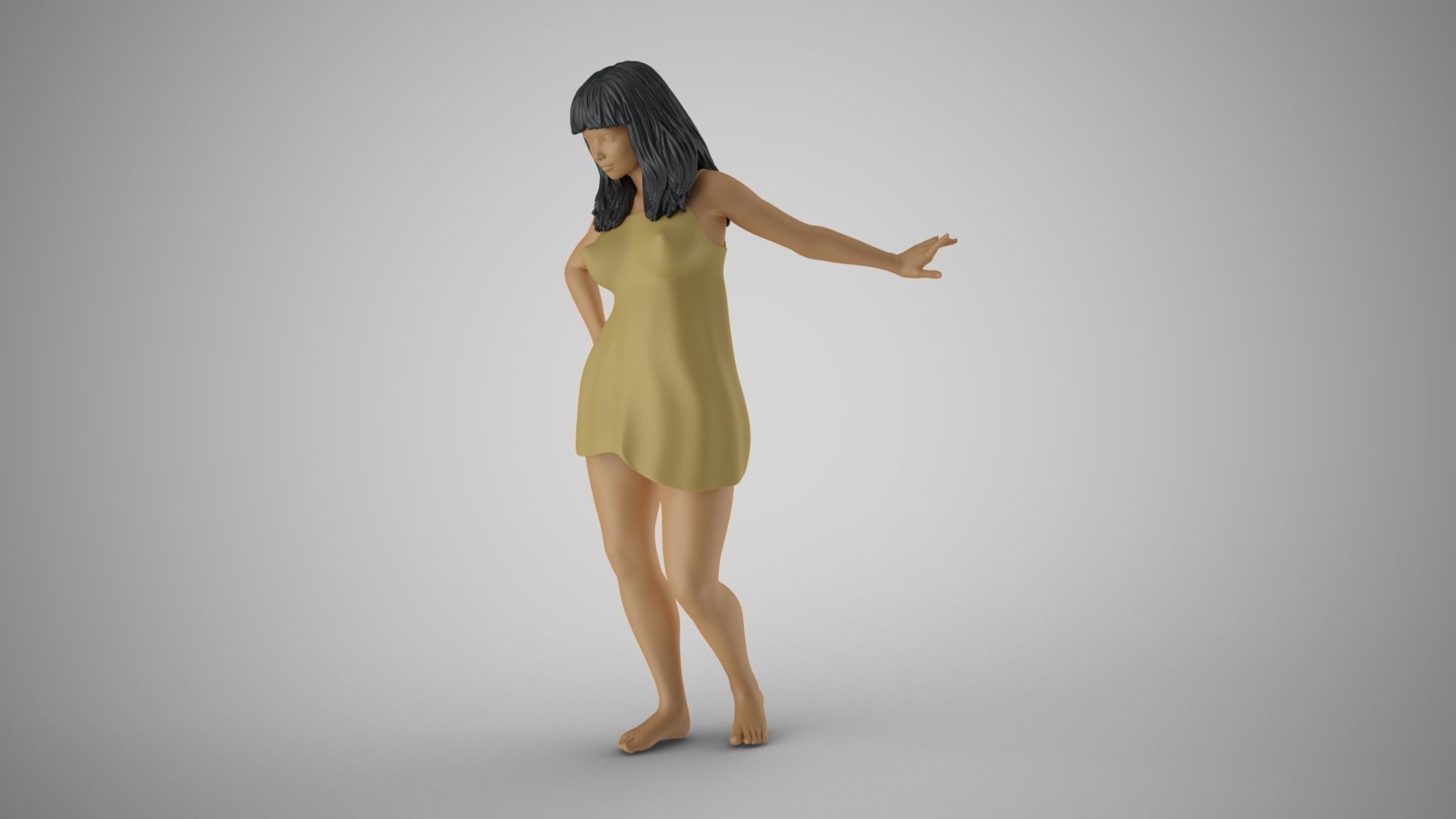 Reluctant Woman 3D print model_10