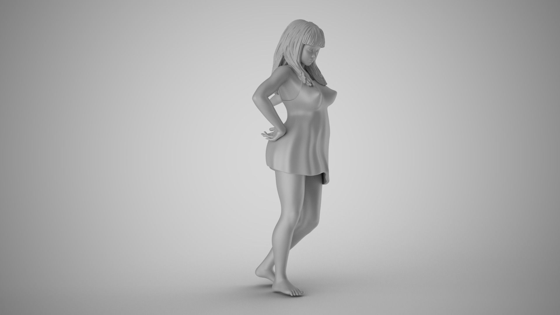Reluctant Woman 3D print model_3