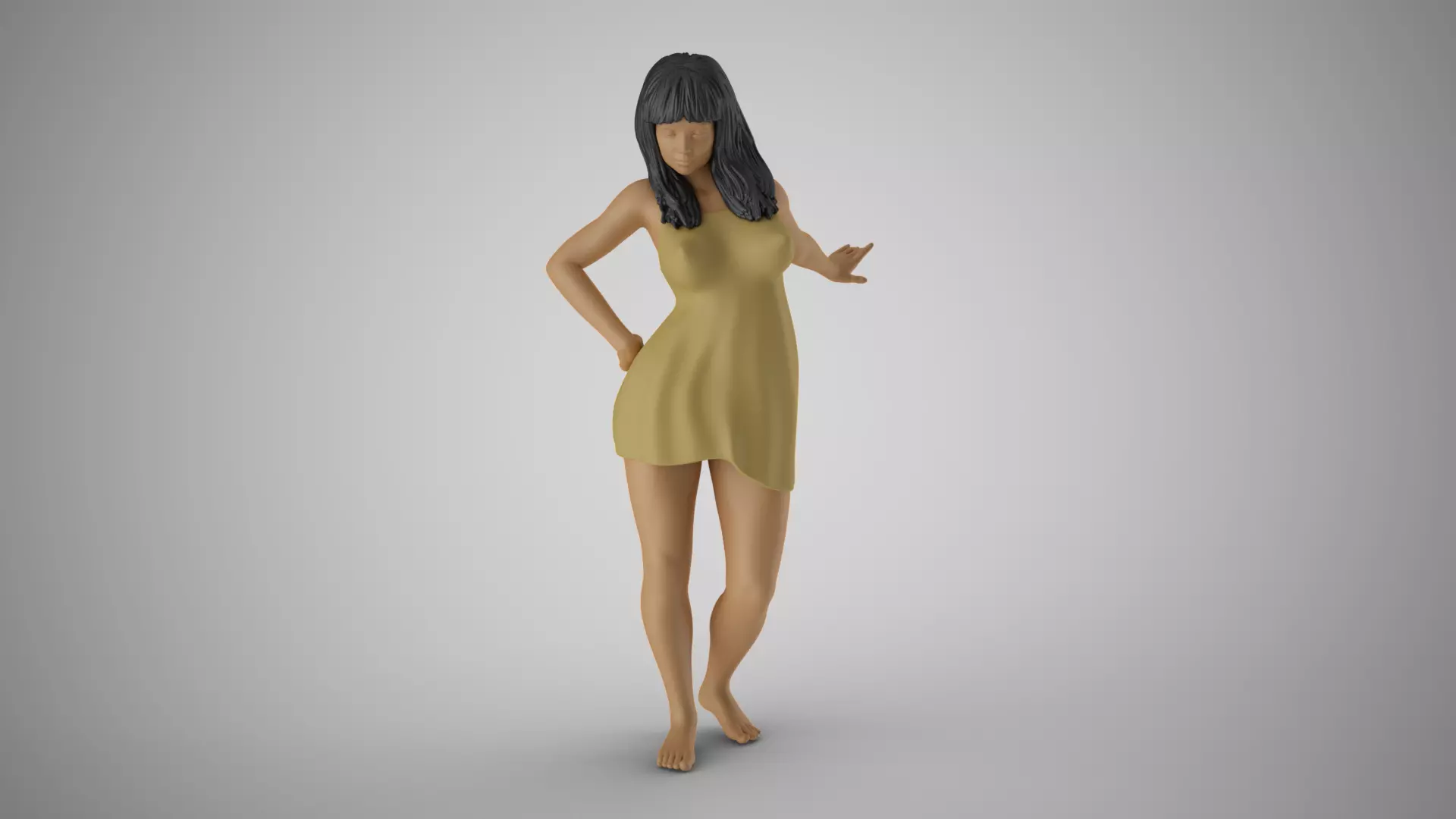Reluctant Woman 3D print model_0