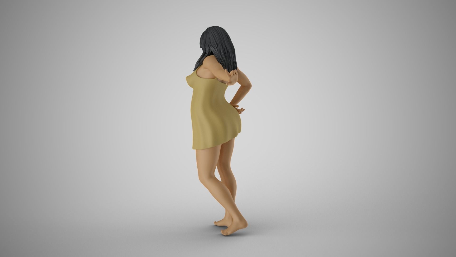 Reluctant Woman 3D print model_8