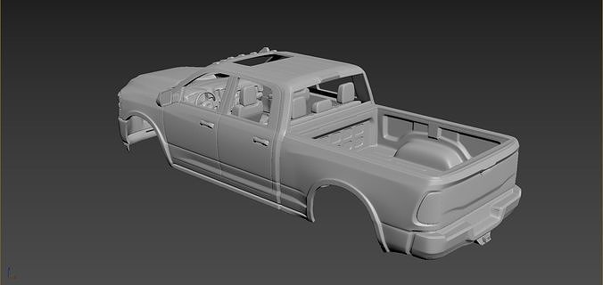 Dodge Ram 2500 2020 Body For Print 3D print model 5