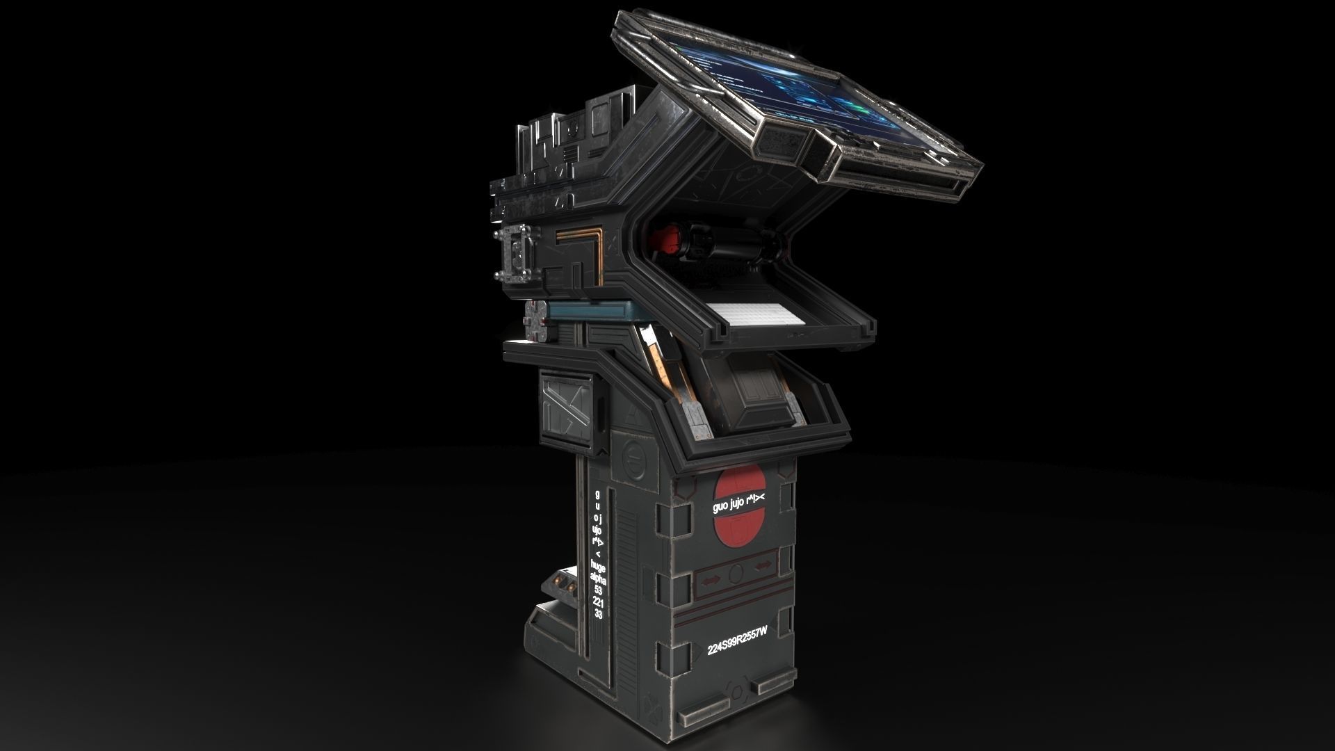 Sci-Fi Console 3D model_3