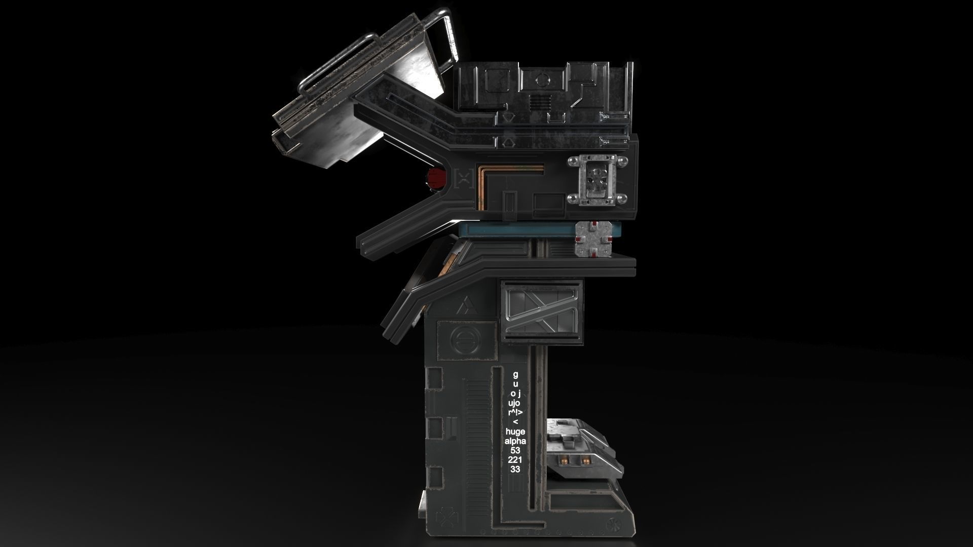 Sci-Fi Console 3D model_2