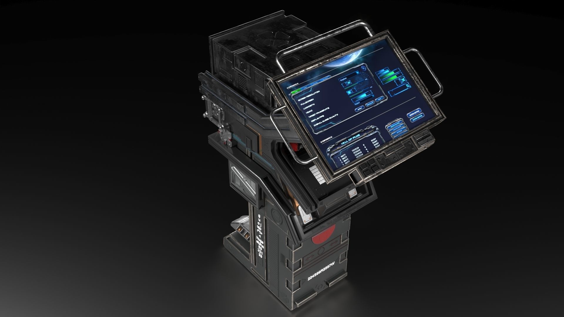Sci-Fi Console 3D model_5