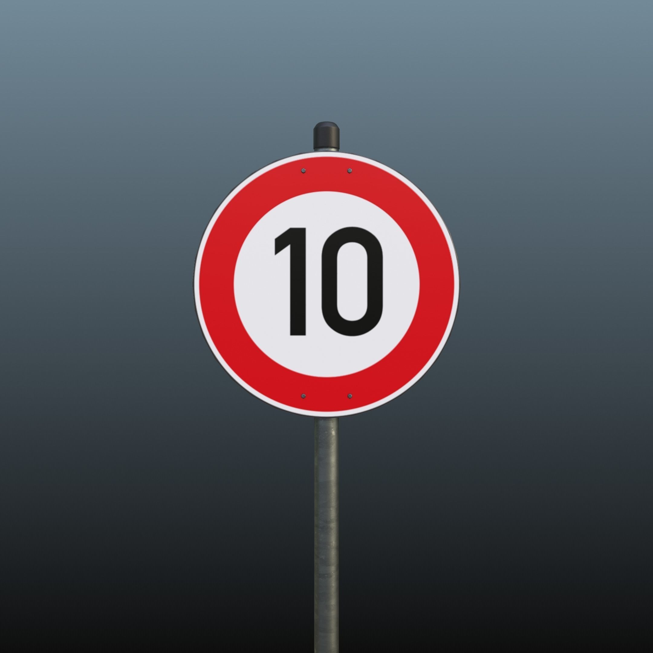 40 European Trafic Sign Pack for in city use 3D model_1