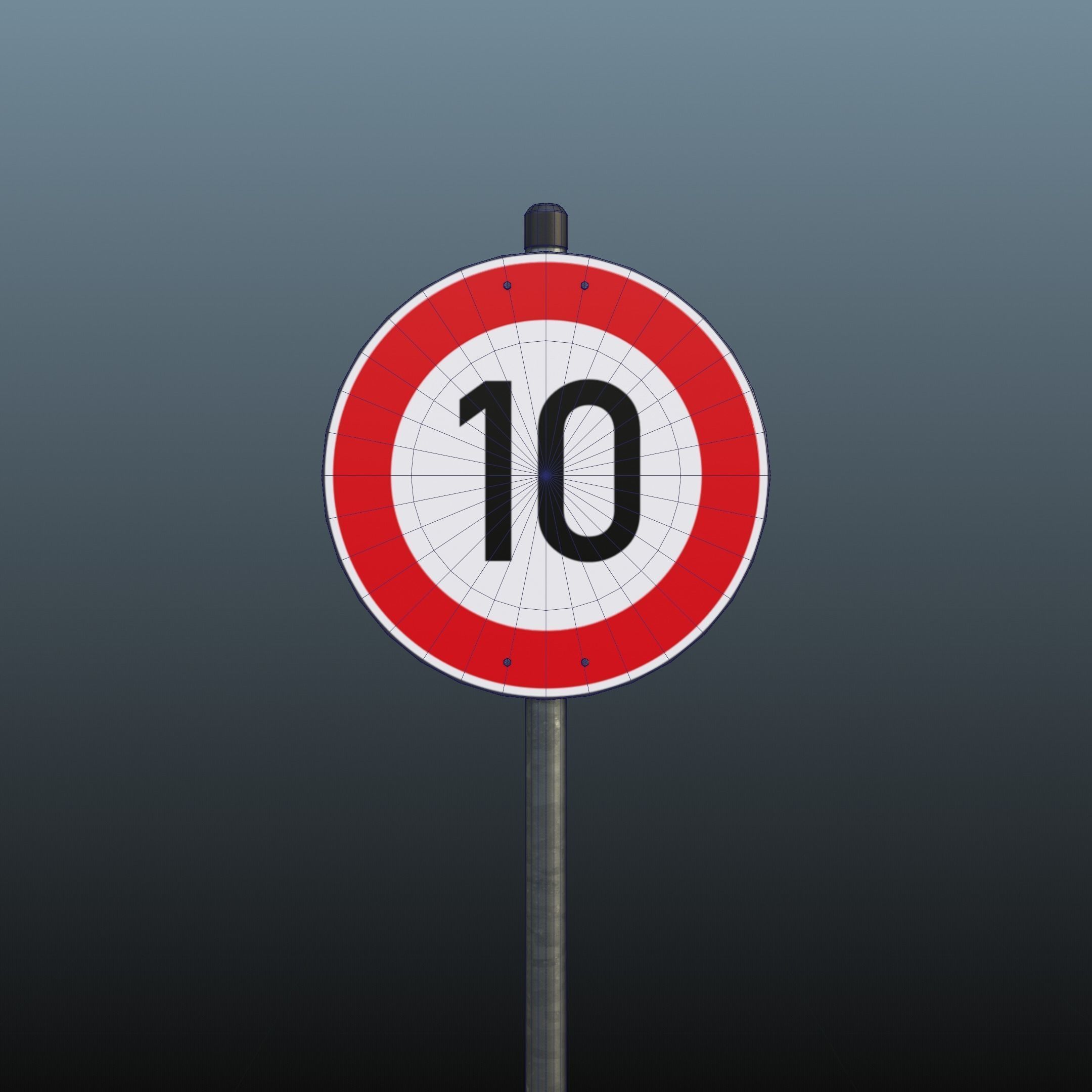 40 European Trafic Sign Pack for in city use 3D model_2