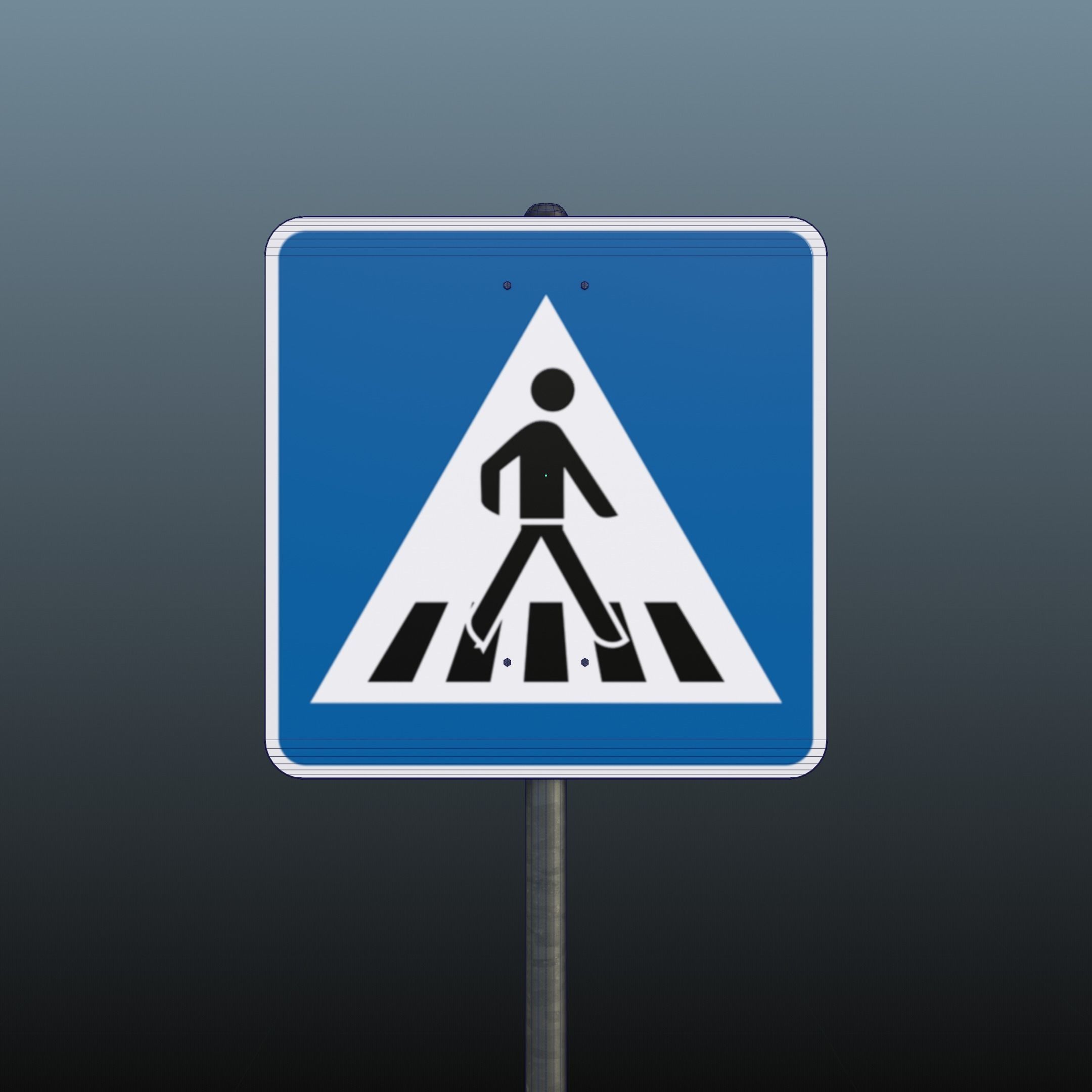 40 European Trafic Sign Pack for in city use 3D model_8