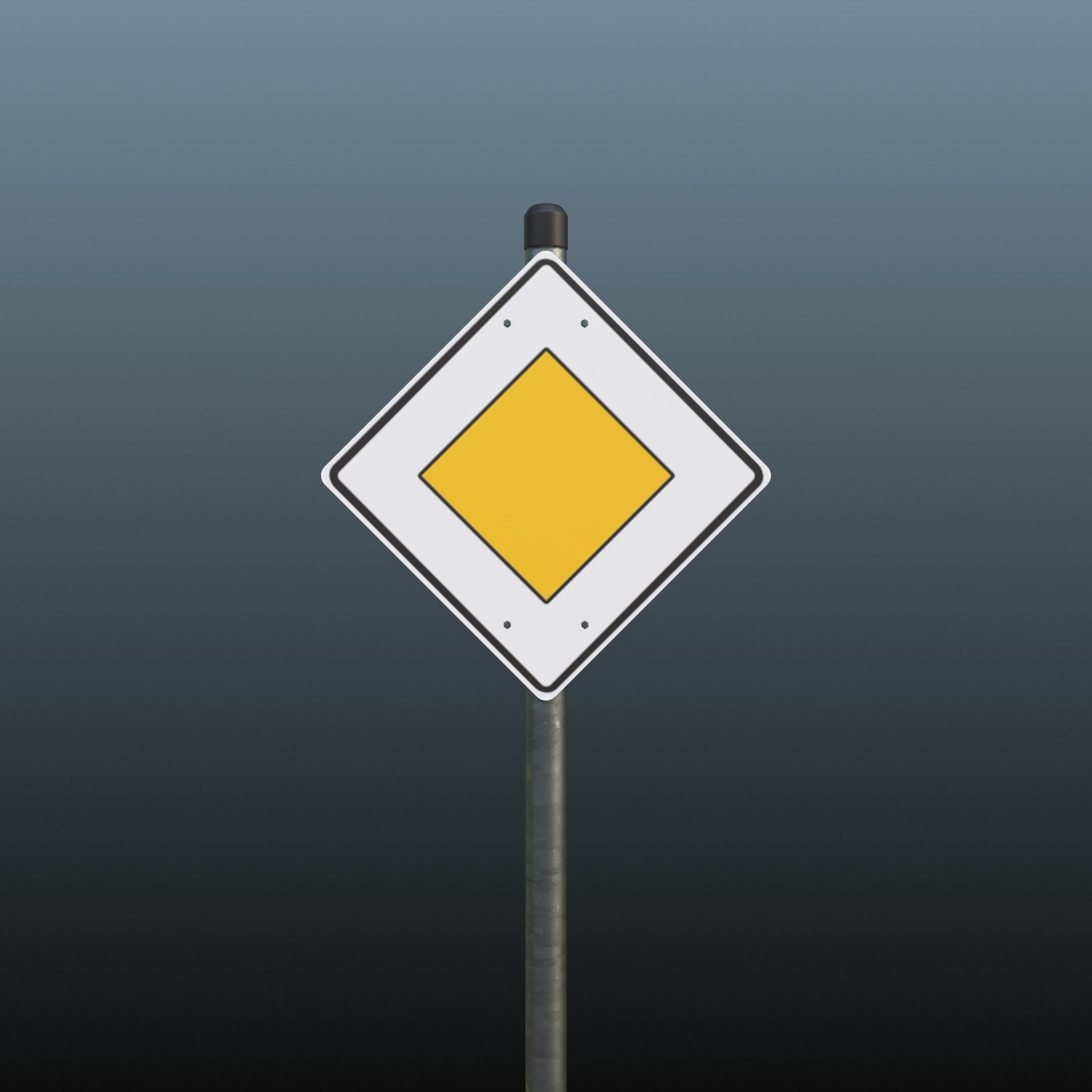 40 European Trafic Sign Pack for in city use 3D model_5