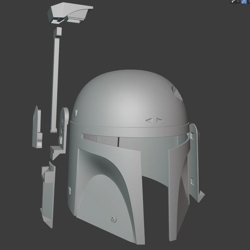 Boba Fett Helmet Mandalorian version 3D print model_4