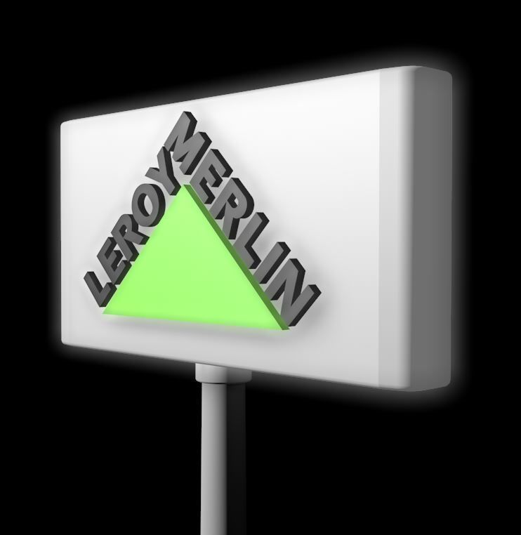 Leroy-Merlin store sign Free 3D model_4