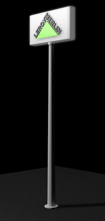 Leroy-Merlin store sign Free 3D model_3