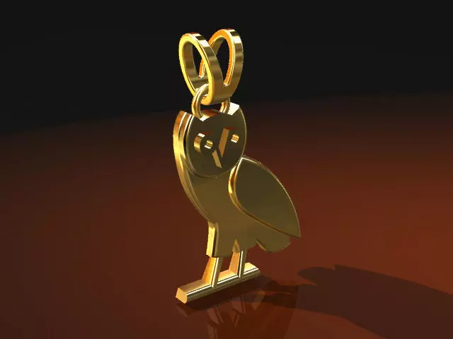 Owl pendant 3D print model_0