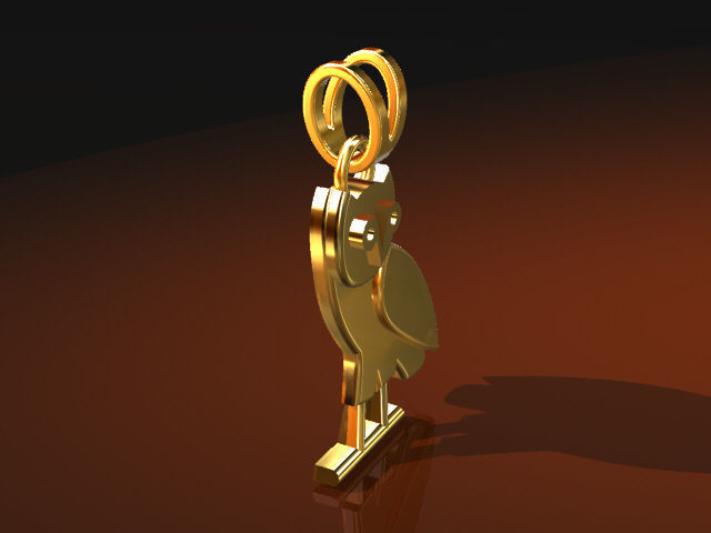 Owl pendant 3D print model_1