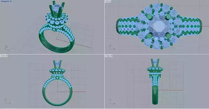 jewelry engagement ring with diamonds