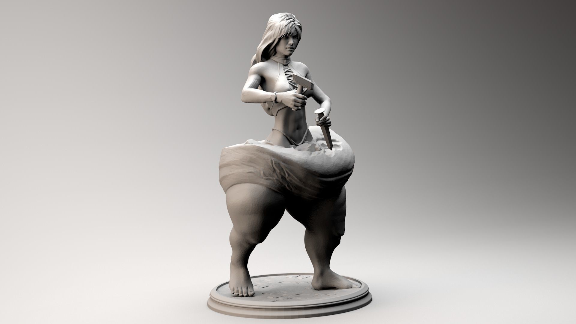 Fat to Fitness Girl 3D print model_3