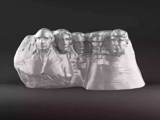 Mount Rushmore featuring Trump
