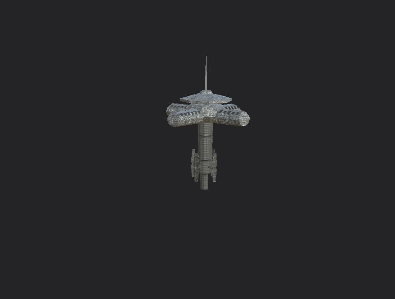 Sci-fi Tower Low-poly 3D model_4