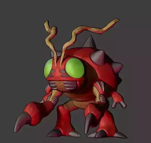 Tentomon bug with eyes