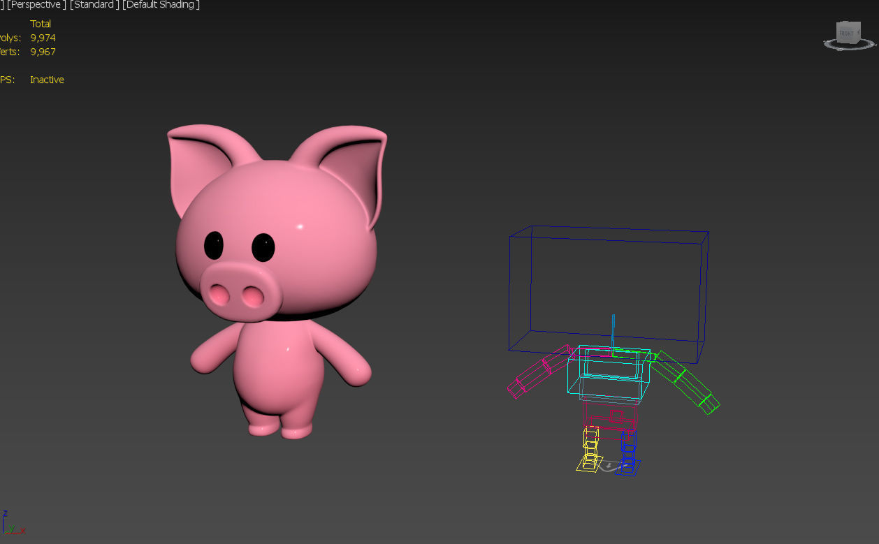 Character054 Rigged Pig 3D model_28