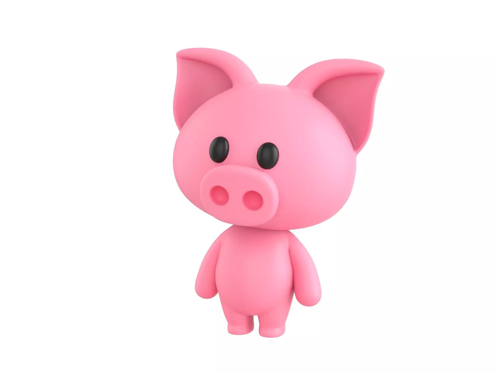 Character054 Rigged Pig 3D model_0