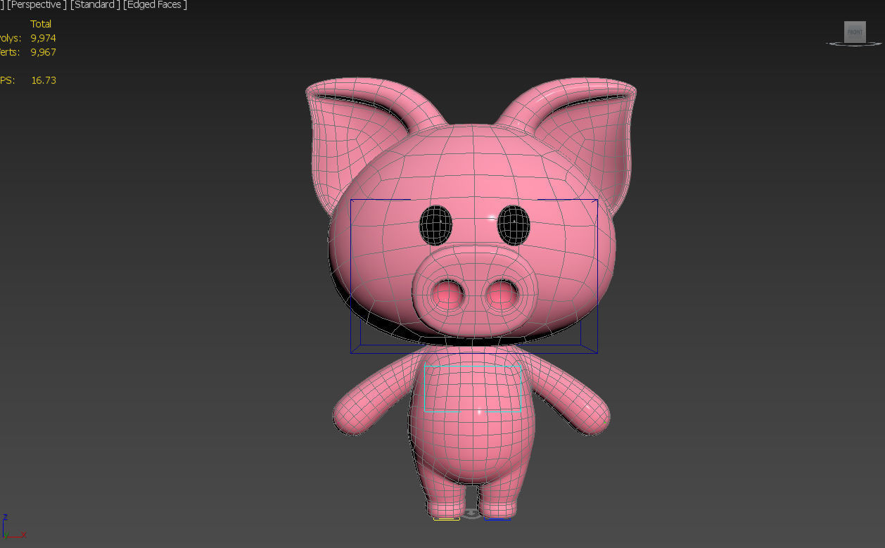 Character054 Rigged Pig 3D model_19