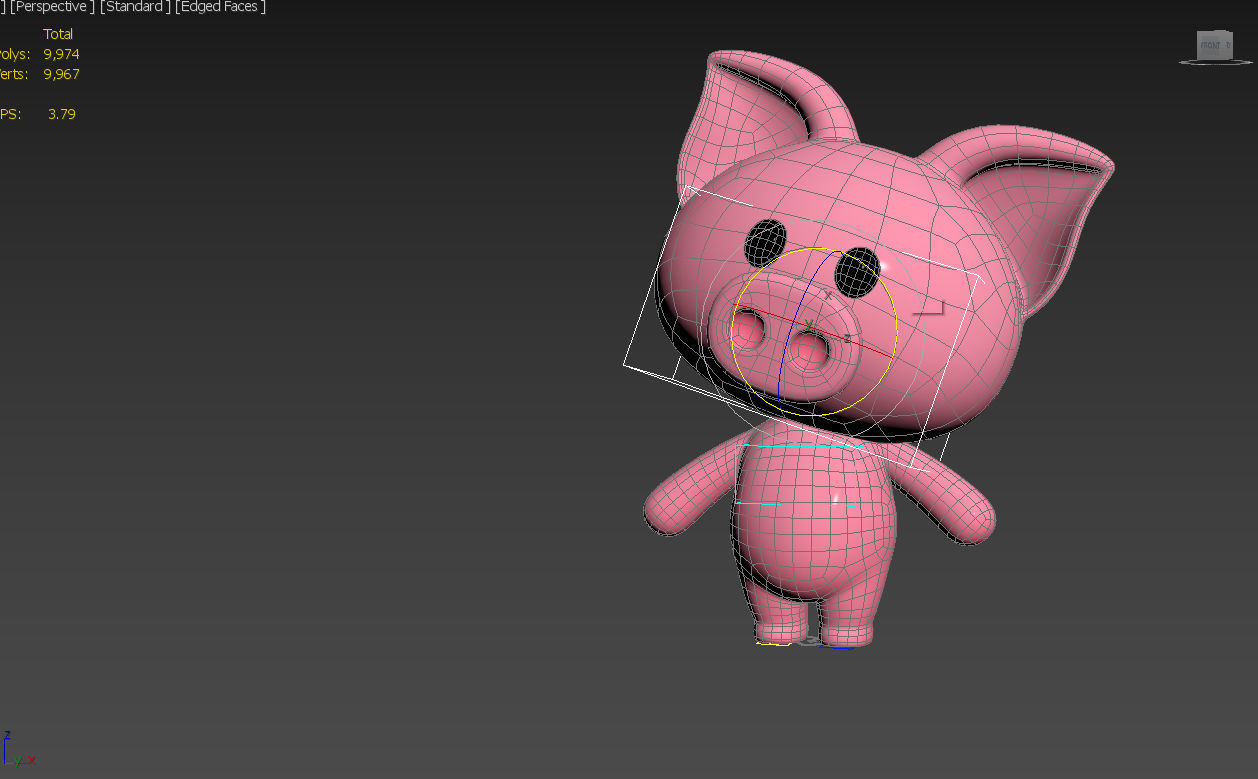 Character054 Rigged Pig 3D model_30