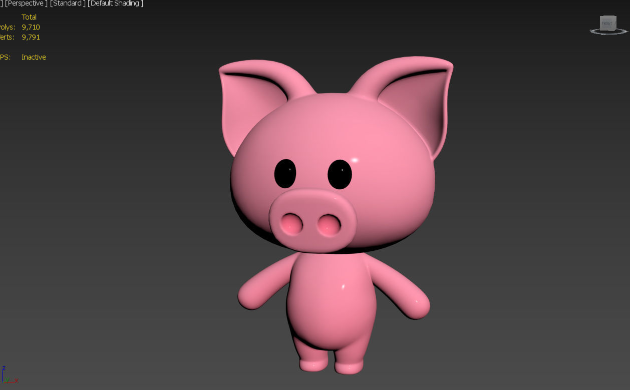 Character054 Rigged Pig 3D model_15