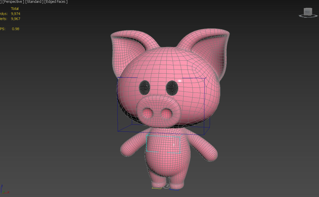 Character054 Rigged Pig 3D model_17