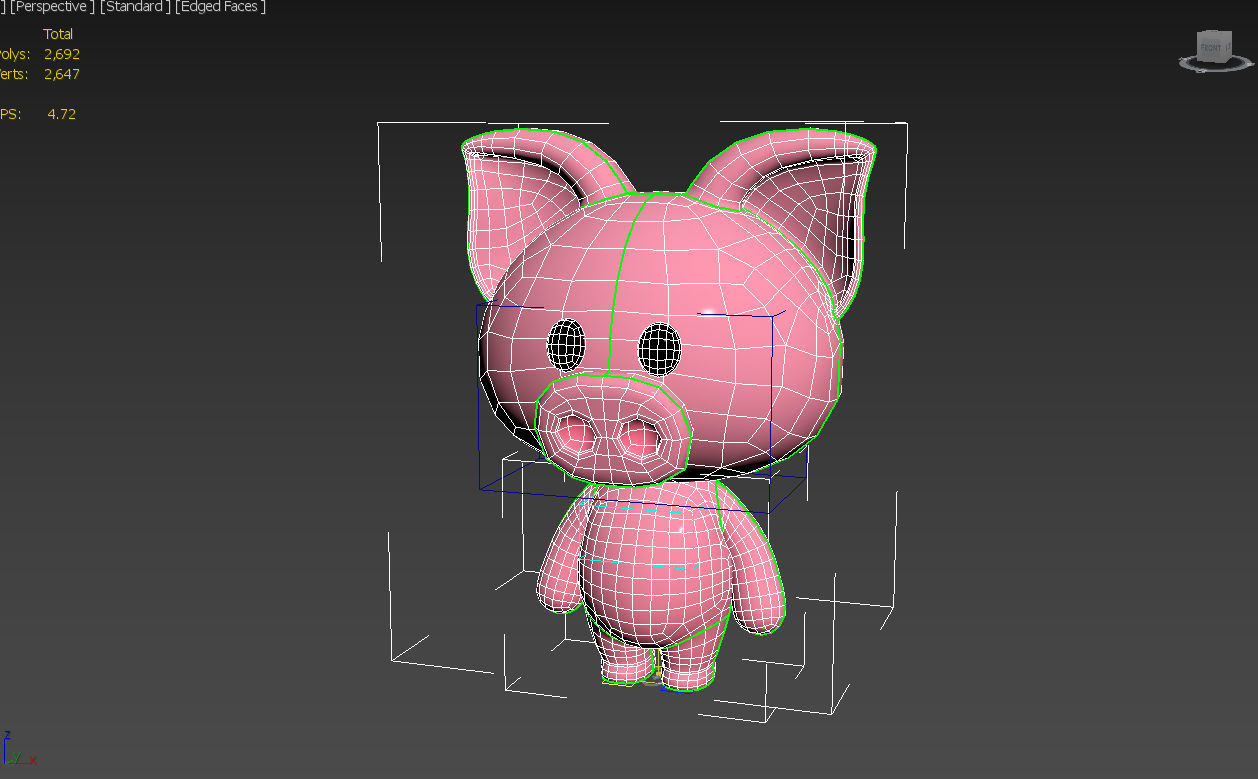 Character054 Rigged Pig 3D model_35