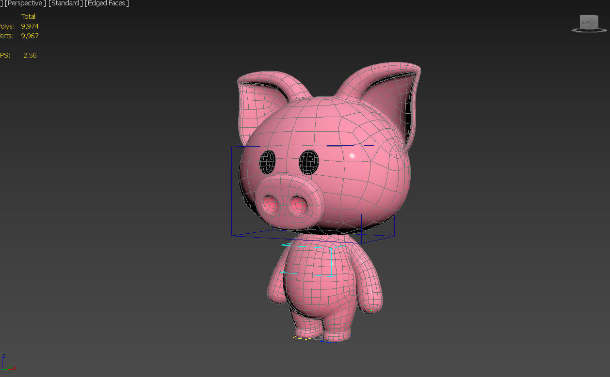 Character054 Rigged Pig 3D model_34