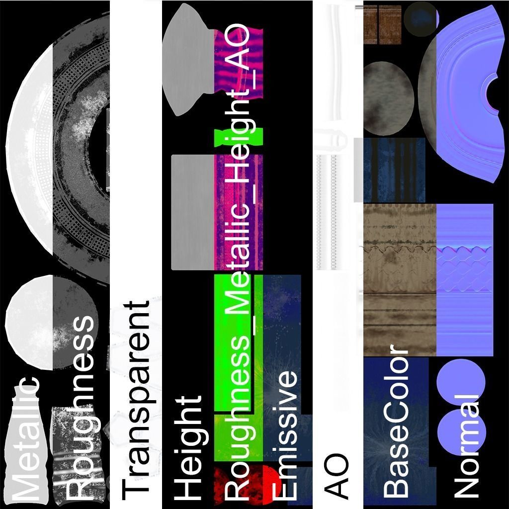 A retro hookah Low-poly 3D model_13