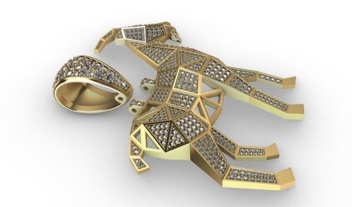 GOAT PENDANT 3D print model_2