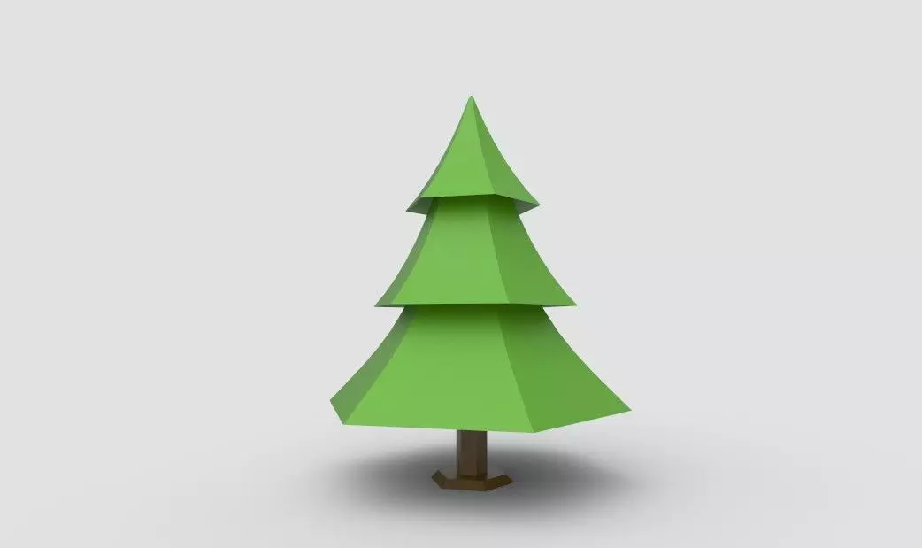 Tree Lowpoly christmas Free low-poly 3D model