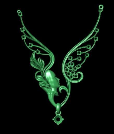 Magerit emerald necklace 3D print model_5
