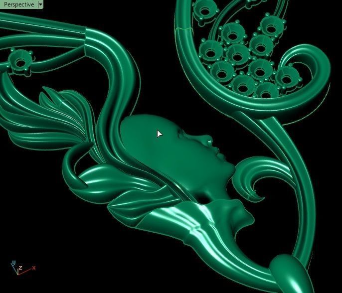 Magerit emerald necklace 3D print model_2