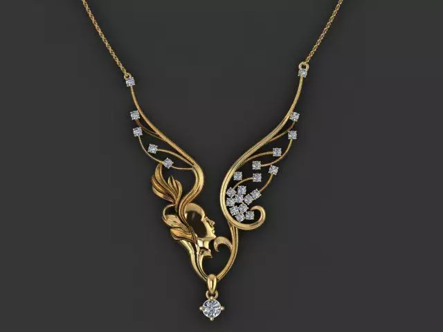 Magerit emerald necklace 3D print model_0