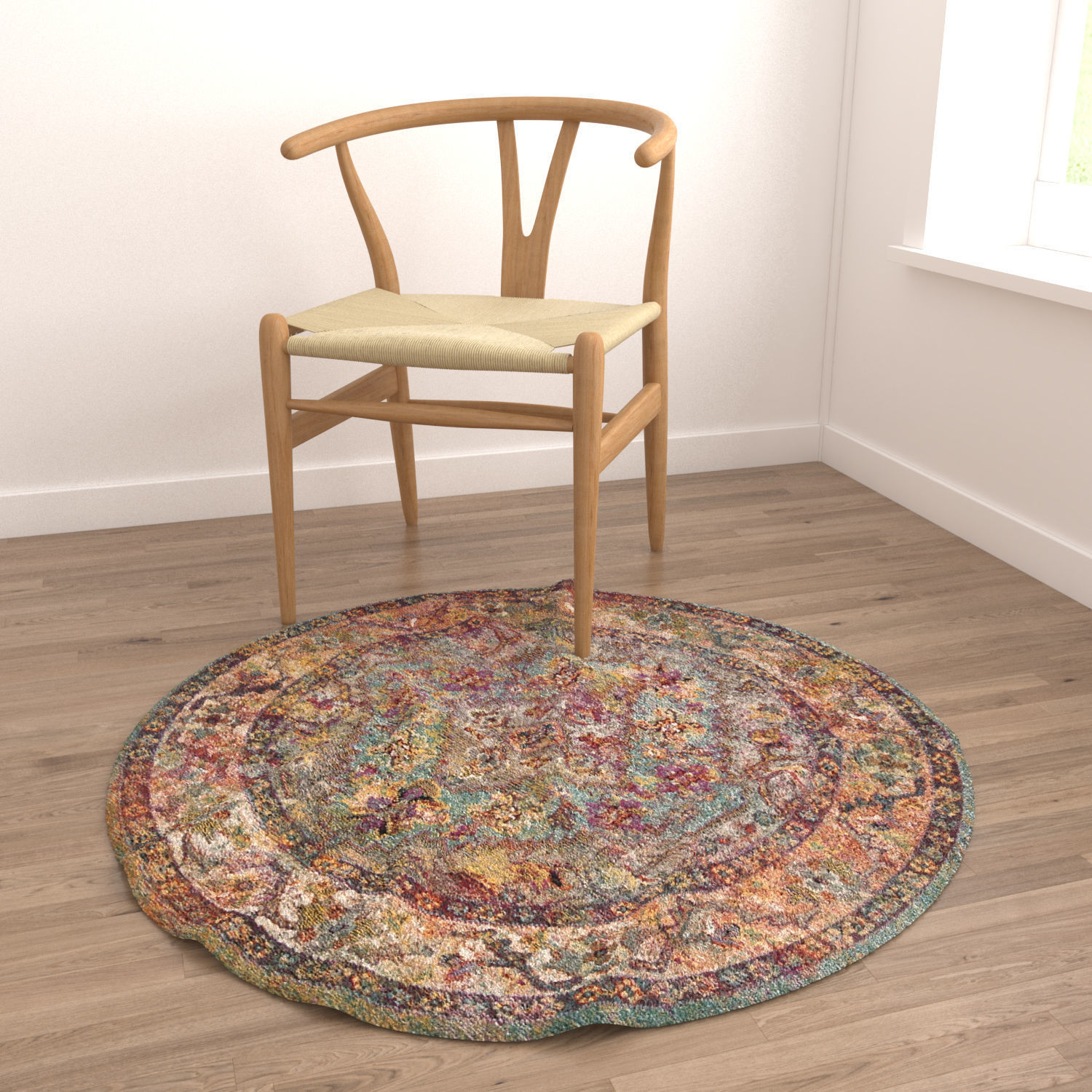 Round Rug Set 68 3D model_3