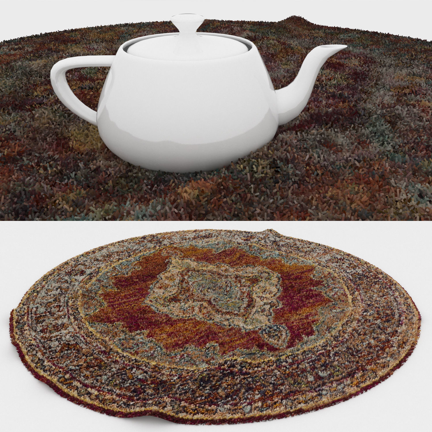 Round Rug Set 68 3D model_2