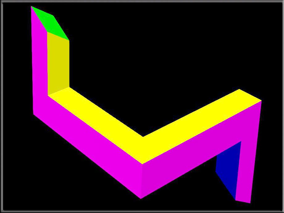 Impossible Geometry - Penrose triangle Low-poly 3D model_4