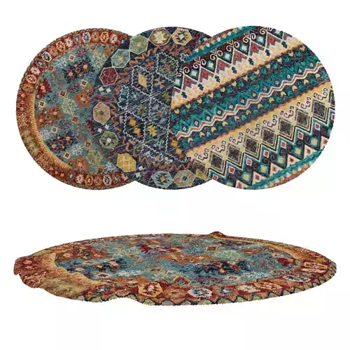 Round Rug Set 69
