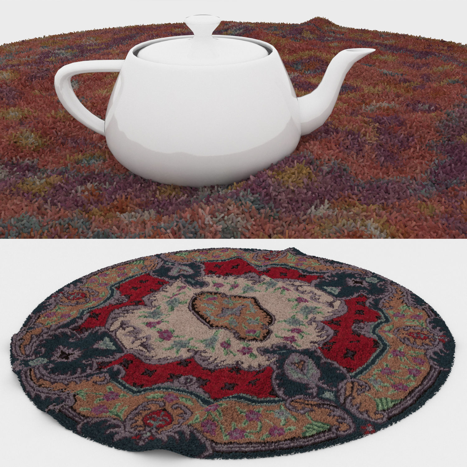 Round Rug Set 71 3D model_2