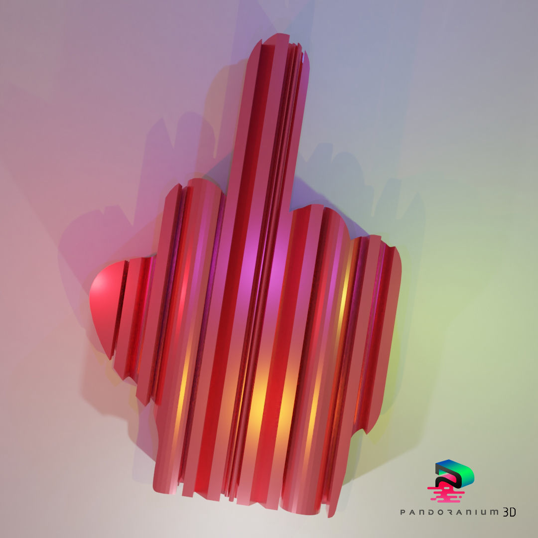 3D Word Shape - Fuck You 3D print model_1