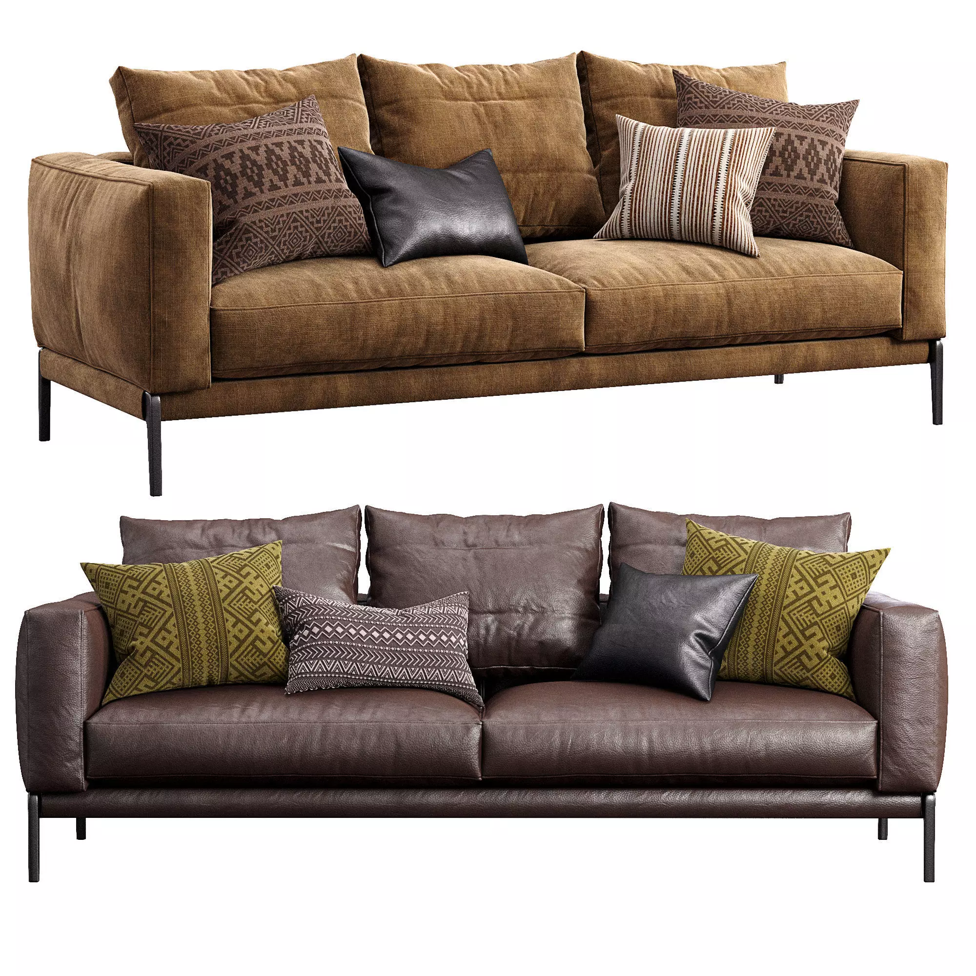 Flexform Sofa Romeo 3D model_0