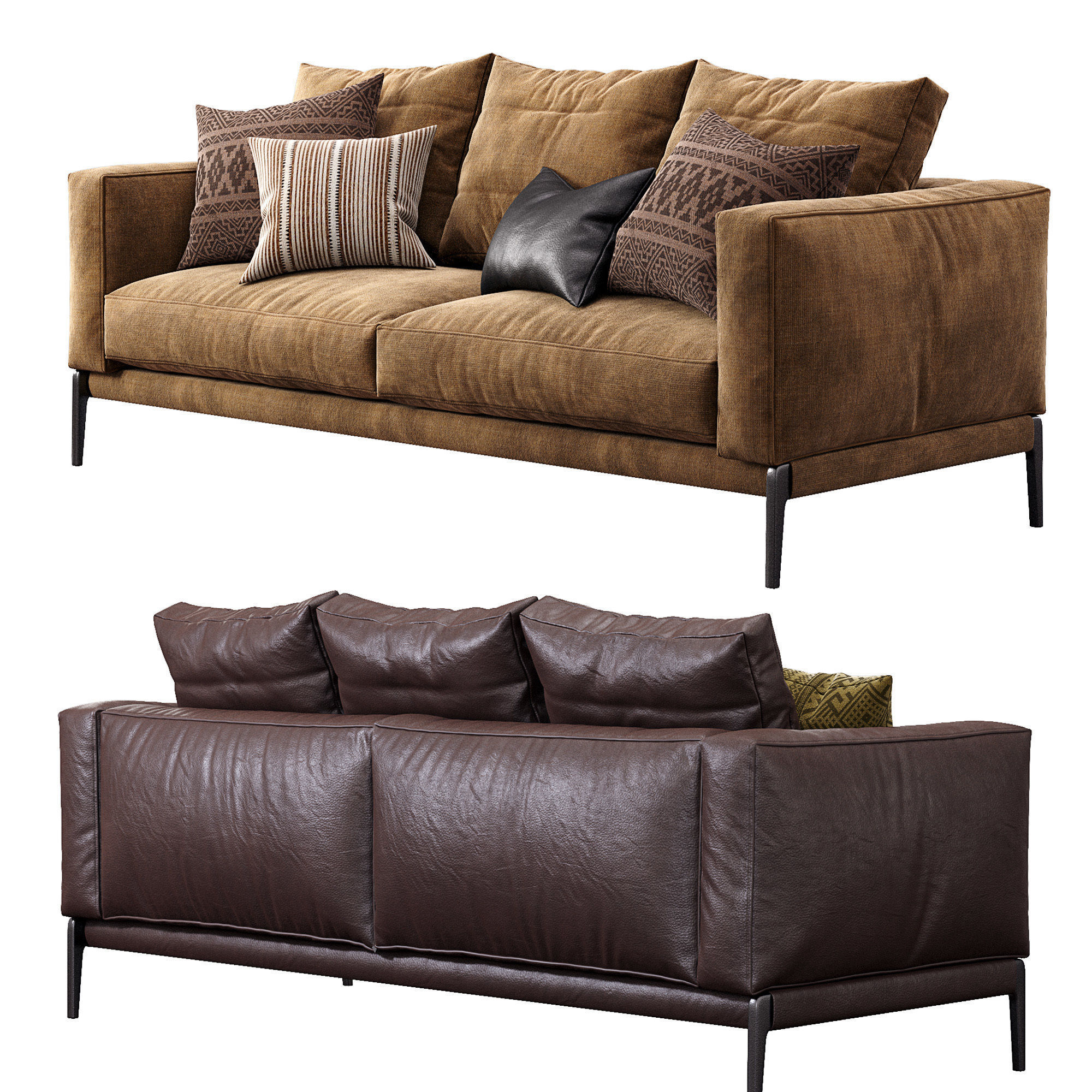 Flexform Sofa Romeo 3D model_3