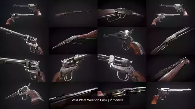 Wild West Weapon Pack 3D Model Collection
