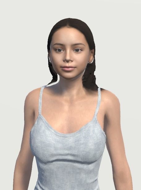 Unity Digital Human HS006 Free 3D model_11