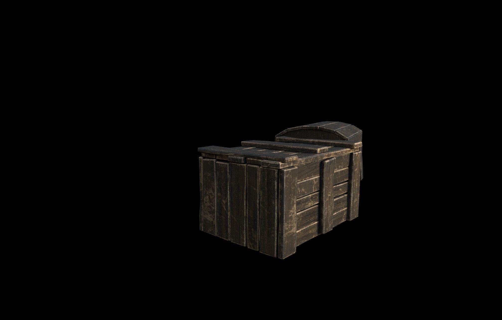 storage chest 3D model_2